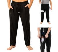 JLFDLLYYZQ Pantaloni Nefrostomia Con Apertura Laterale E Tasche, Pantaloni Per Catetere Uomo, Pants Donna Incontinenza, Adatto A Pazienti In Dialisi E Pazienti Allettati (M)