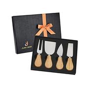 JLIAN MIOR Squisito set di 4 coltelli da formaggio, collezione completa di coltelli da formaggio in acciaio inox, ideale per regalo (Confezione regalo in quattro pezzi B)