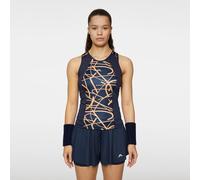 JLindeberg Miria Printed Canottiera Donna - Blu Scuro, Arancione, Taglia: L
