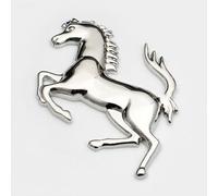 JLJTTBD Auto Emblema per all Ferrari Models, Logo Emblema Sticker Stemmi Badge, Auto Body Decorazioni Accessori,Silver-B