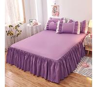 JLKC Matrimoniali Copriletti Eleganti/Una Piazza E Mezza/ Singoli Leggeri Gonna da Letto in Pizzo con Volant Bed Skirt Singolo/King Size Coprirete per Letto Lenzuola da Letto Stagioni