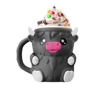 Jlkegfdf Highland Cow, porta pinta per, lattina di birra, contenitore per dessert, base antiscivolo, regalo per gli amanti delle mucche delle Highland