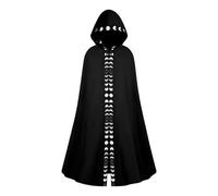 Jlkegfdf Mantello da strega | Mantello con cappuccio per Halloween, costume unisex per cosplay, lunghezza , per spettacoli teatrali in maschera