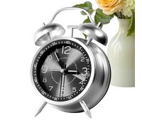 Jlkegfdf Sveglia per camera da letto, orologio analogico vecchio stile per scrivania, doppia campana con retroilluminazione, per scuola, dormitorio, camera da letto, comodino, casa e bagno