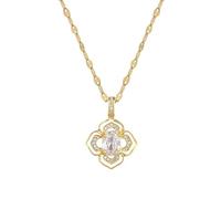 JLKJNCXZC Cla ic Geometric Flower Light Luxury Collana abilitata White tamen Ver atile Wedding Collarbone Chain