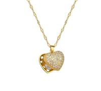 JLKJNCXZC Collana pendente a forma di cuore e perle a cuori di cola per donne e collarino a catena per ragazzi