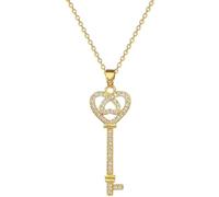JLKJNCXZC Per collana micro-embedded Double Love Hollow, Exqui e catena di clavicola in teel in forma di tainle