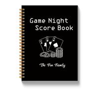 JLLBF Quaderni 522 | Carta da tavolo Dadi Gioco Amante Regali Notebook per Donne Uomini, Dark Academia Gioco Night Score Keeping Journal Notebook