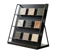 JLLEIZYZ Espositore per Campioni di Piastrelle, Desktop Piastrella Campione Rastrelliera, Realizzati in Metallo Resistente con Design Antiscivolo e Anticaduta(55x20x50cm/22x8x20in)