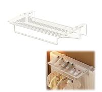 JLLEIZYZ Stendino da Balcone, Mensola Sopra Termosifone, Installazione Senza Attrezzi, Braccio Telescopico Regolabile, Fissaggio Sicuro(White,58.5x21x8cm/23x8.3x3.1in)