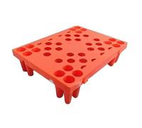 JLLEIZYZ Vassoi Impilabili, Pallet in Plastica per lo Stoccaggio, Dotati di Finitura Satinata Antiscivolo e Gambe di Supporto Rinforzate, Adatti per Ambienti(Orange,50x30x10cm/20x12x4in)