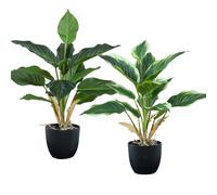 Jlnmmn 2 Pezzo Piante Artificiali per Casa Colonica, Piante Artificiali in Vaso, per Davanzali di Finestre, Locali Commerciali, Soggiorni, Decorazioni per il Bagno