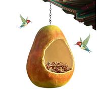 Jlobnyiun Alimentatori per colibrì per esterni, alimentatori per colibris,Birgin di Noce a Forma di Pera Arte da Giardino all'aperto alimentatori per colibrì | DECORAZIONI DI Jace