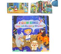 Jlobnyiun Audiolibri per | Parole inglesi Animali Audiobooks con 15 Canzoni | Giocattolo educativo per ragazzi e ragazze, Sviluppo del linguaggio, Stimolazione sensoriale, Casa, Scuola