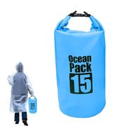Jlobnyiun Borsa impermeabile per spiaggia, 15 l, con parte superiore arrotolabile, borsa a tracolla per canottaggio, per kayakisti, navigatori, pescatori, rafter, surfisti, viaggiatori, escursionisti