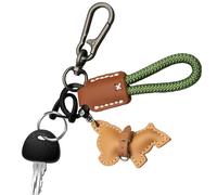 Jlobnyiun Charm In Pelle Per Borsa | Portachiavi per Zaino con Ciondolo | Portachiavi In Pelle E Metallo Con Cordino Intrecciato Per Pendolari Scuola Viaggio - Chiave in Metallo e Corda Intrecciata