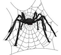 Jlobnyiun Decorazioni di Ragno di Halloween | Set di Ragni Pelosi all'aperto | Set di Ragni Pelosi di Halloween, Ragno Gigante Decorazioni di all'aperto per casa stregata