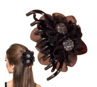 Jlobnyiun Fermagli Per Capelli A Artiglio Con Fiori, Fermagli Di Grandi Dimensioni Con Presa Antiscivolo, Fermacapelli Con Fiori, Per L'Estate I Capelli La Vacanza L'Autunno La Il Matrimonio Le Donne