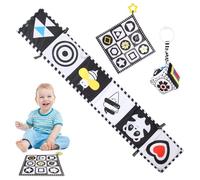 Jlobnyiun Jouets Contrasto Pour Kids - Jouets Contrasto Pour Kids, Ensemble di 3 jouets di Livre de Stimulation visuelle | Jouets sensoriels interactifs de Couleur pour Kids, Livre de Stimulation