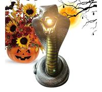 Jlobnyiun Luce notturna spaventosa a forma di serpente, da tavolo, luce notturna, statuetta a forma di serpente, squisita illuminazione, elegante decorazione per camera da letto, studio