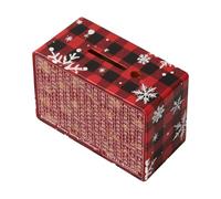 Jlobnyiun Scatola Per Il Risparmio Dei Soldi | Salvadanaio Natalizio Sicuro | Salvadanaio Per Il Risparmio Con Motivo A Quadri Rosso,Per Bambini Adulti Ragazzi Ragazze Casa Biblioteca Decorazione