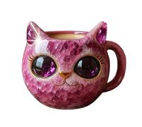 Jlobnyiun Tazze da caffè in minerale - Bicchieri a forma di gatto, premium, da tè decorativa, bicchiere per bevande calde unico, bicchieri artistici trasparenti | elegante per la cuc