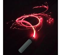Jlobnyiun Whip da Danza Leggera a LED - Giocattolo di Flusso Girevole in Fibra Ottica, di Bagliore in modalità 4, proposito per la Festa del Colore, Strumento di Performance delle luci Portatili | PE