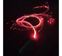 Jlobnyiun Whip da Danza Leggera a LED - Giocattolo di Flusso Girevole in Fibra Ottica, di Bagliore in modalità 4, proposito per la Festa del Colore, Strumento di Performance delle luci Portatili | PE