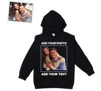 JLSKCN 3D Cartoon Style Felpa Personalizzate Coppia, Felpe Personalizzate con Foto Testo Felpa Uomo Donna, Personalizzabile Regalo di San Valentino Compleanno Natale Anniversario Coppia, S~5XL