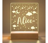 JLSKCN Lampada Personalizzata Con Nome, Lampada Cameretta Bambini, Luce Notturna Bambini, Idee Regalo Neonato Maschio, Regalo Battesimo Bimbo, Compleanno Regalo Nascita Bimbo