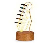 JLSKCN Porta Plettri per Chitarra Personalizzato, Personalizzabile Testo, in Acrilico, con Luce Luminosa in 7 Colori per la Conservazione dei Plettri, Regalo per Chitarristi e Amanti Della Musica (B)