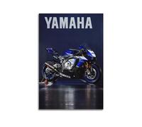JLTC Poster su tela, motivo: Cafe Racer, YZF R1, motivo: moto sportiva, moto da strada, stampa artistica su tela, poster decorativo moderno, per camera da letto, per camera da letto, 40 x 60 cm