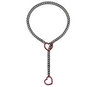 JLTPH Collana con Cuore Gotico E Lucchetto per Donna - Girocollo Punk in Acciaio Inossidabile con Catena Cubana, Collana con Chiave Dell'amore dal Design Audace Y2K Girocoll(Gunblack-Red)
