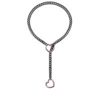 JLTPH Collana con Cuore Gotico E Lucchetto per Donna - Girocollo Punk in Acciaio Inossidabile con Catena Cubana, Collana con Chiave Dell'amore dal Design Audace Y2K Girocoll(Gunblack-Pink)