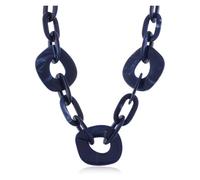 JLTPH Collana con Pendente in Acetato per Donna - Collana con Pendente Geometrico Oversize, Collana con Collare Oversize Y2K, Gioielli alla Moda in Resina(Darkblue)