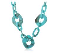 JLTPH Collana con Pendente in Acetato per Donna - Collana con Pendente Geometrico Oversize, Collana con Collare Oversize Y2K, Gioielli alla Moda in Resina(LightBlue)