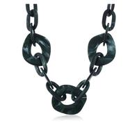 JLTPH Collana con Pendente in Acetato per Donna - Collana con Pendente Geometrico Oversize, Collana con Collare Oversize Y2K, Gioielli alla Moda in Resina(Green)