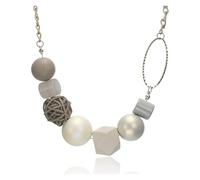 JLTPH Collana con Perline in Legno Colorate per Donna - Pendente Geometrico con Catena Grossa, Gioielli dai Colori Vivaci in Stile Y2K, Accessorio Estivo Divertente E di Tendenza.(Green)