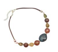 JLTPH Collana retrò con Perline per Donna - Catena Colorata in Acrilico Infilata A Mano, Collana alla Moda Anni '90 Y2K Che Mette in Risalto La Clavicola.(Green)