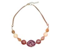 JLTPH Collana retrò con Perline per Donna - Catena Colorata in Acrilico Infilata A Mano, Collana alla Moda Anni '90 Y2K Che Mette in Risalto La Clavicola.(Purple)