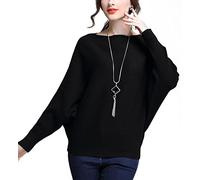 JLTPH Donna Maglione Elegante Maniche Lunghe a Pipistrello Pullover Maglieria Maglia Maglione Casuale Jumper Tops Bluse Maglioni Tinta Unita