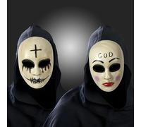 JLTXKST The Purge God & Cross Killer Maschera per Halloween 2 pezzi, Maschera Horror per Halloween, per Halloween, Carnevale, Cosplay, Feste