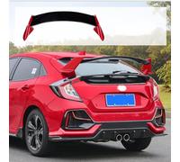 JLVVW ABS, Alettone Posteriore per Auto, Alettone Tetto, Spoiler Bagagliaio Posteriore per Auto, Accessori per Modifiche Esterne, per Honda Civic X 10a Hatchback 2016-2021,Black+Red