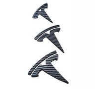 JLVVW Adesivi e Decalcomanie per Auto in Metallo 3D, Logo T con Stemma Dell'emblema, per Tesla Model 3, Nero,black2