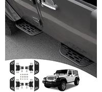 JLVVW Pedane Roll-out per Auto, Per Jeep Wrangler JK 2007-2018, Gradini Laterali Nerf Bar, Accessori Decorativi Modifiche Esterne,JK 4door