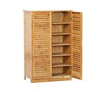 JLXJ scarpiera Armadio Scarpiera Grande con 2 Porte, Mensola Alta per Scarpe in bambù Autoportante, per Ingresso Corridoio Porta D'ingresso, Negozio15 Paia