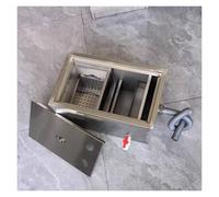 JLXJYS degrassatore sottolavello Trappola for Grassi da 25/31/45/54/72/96/128 Litri, Trappola for Grassi in Acciaio Inox sottolavello con Maniglia(19.7x11.8x11.8IN/50x30x30CM)