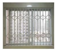 JLXJYS Finestre scorrevoli Barre di Sicurezza Pieghevoli in Metallo Bianche for finestre, Protezione di Sicurezza for Bambini e Animali Domestici con Serratura(40x59in/100x150cm)