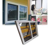 JLXJYS Finestre scorrevoli Finestra del seminterrato for Case, Sostituzione di finestre scorrevoli in Alluminio da 98x83cm, Finestra di Ricambio Orizzontale con zanzariera e Vetro temperato