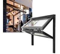 JLXJYS Finestre scorrevoli Finestre scorrevoli Pieghevoli in Alluminio, finestre a Doppia Anta con Serratura, con Piccola Finestra Scorrevole Pieghevole a Sollevamento Verticale(WxH 31x24in/79x61cm)